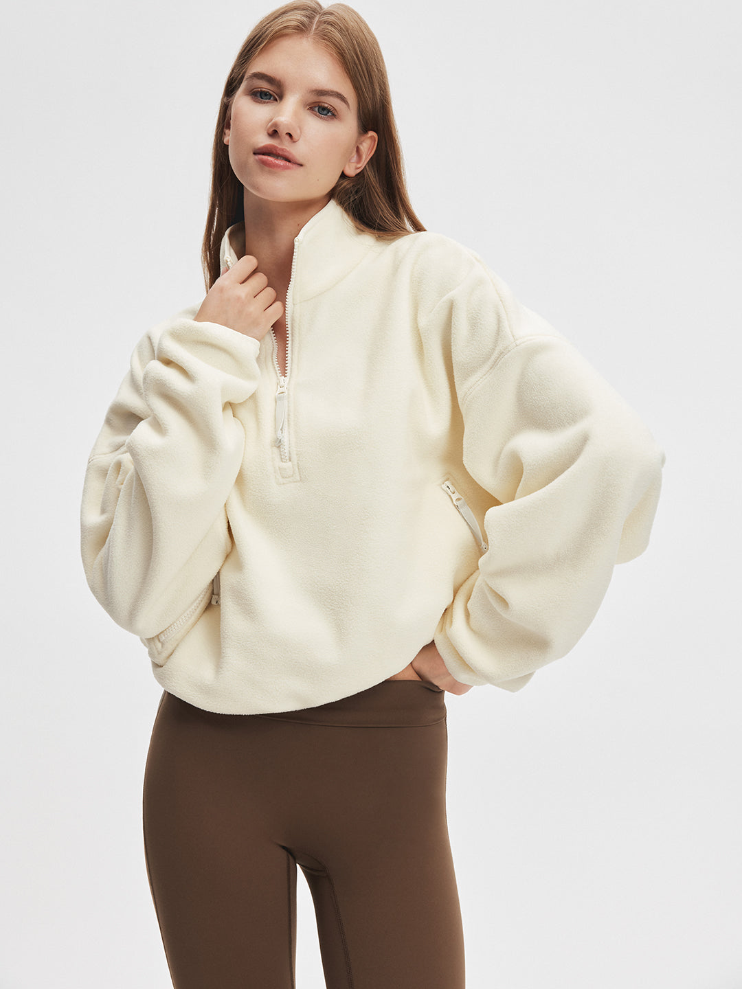 Sudadera de Cuello Alto con Cremallera