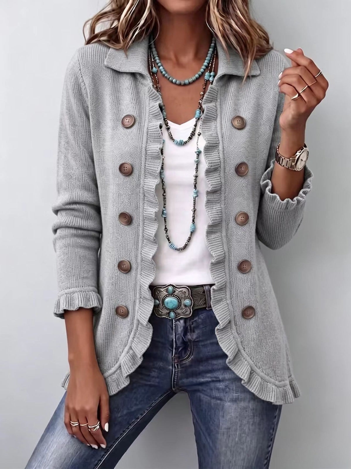 Obdulia | Chaqueta de Punto Gris