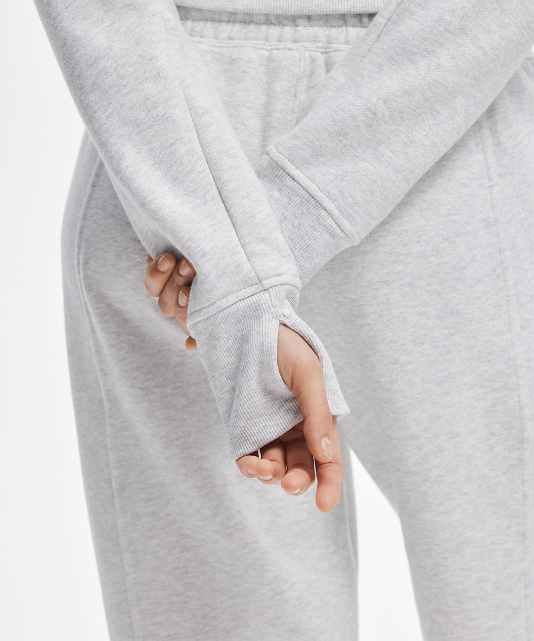 Sudadera Corta con Capucha y Cremallera Frontal