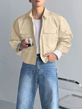 Chaqueta de Manga Larga para Hombre con Diseño de Bolsillos 3D