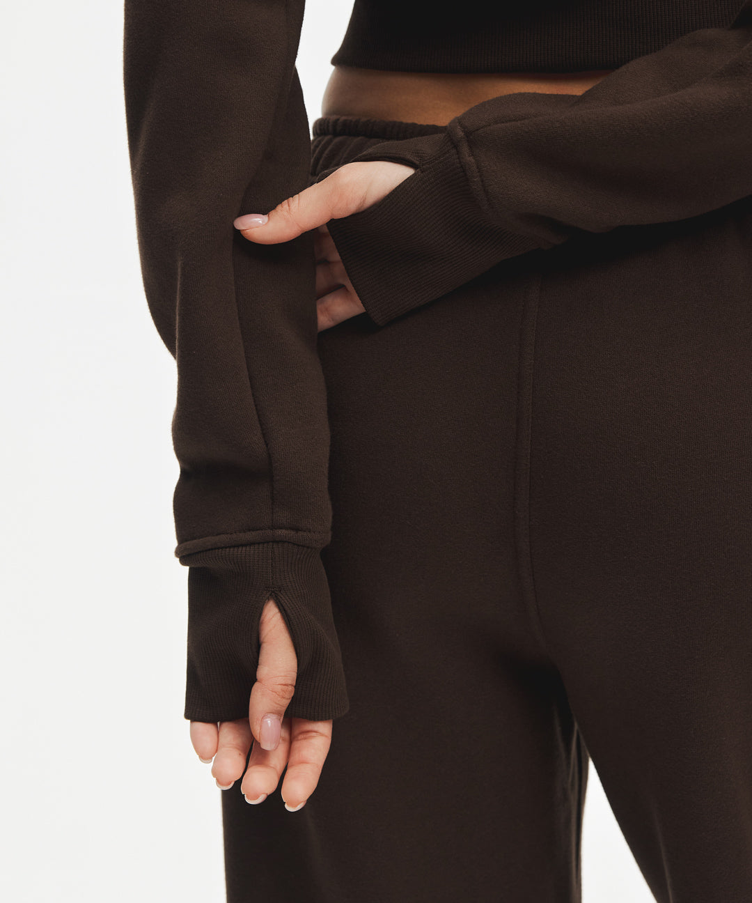 Sudadera Corta con Capucha y Cremallera Frontal