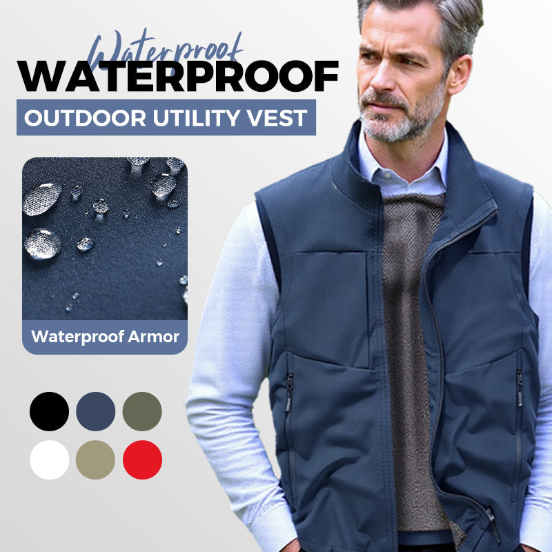 Chaleco utilitario impermeable para hombre