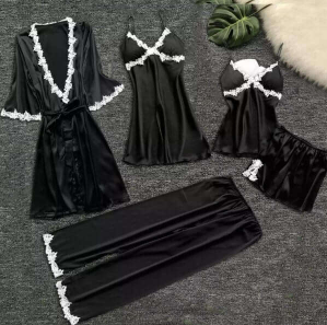 Pijama de 5 piezas de seda de hielo
