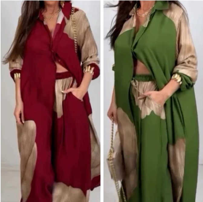 Conjunto de Mujer con Camisa Larga
