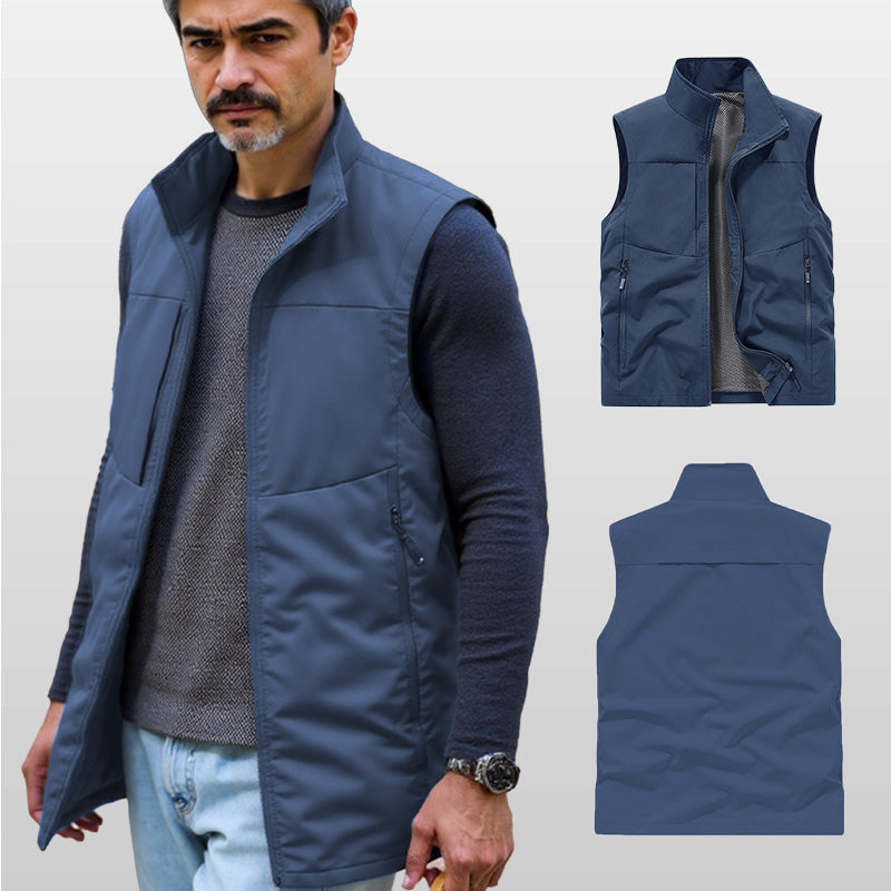 Chaleco utilitario impermeable para hombre