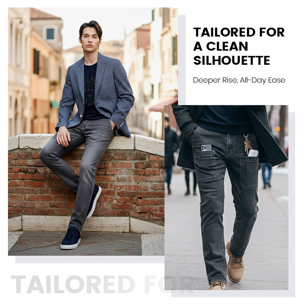 Jeans de Corte Entallado para Hombre