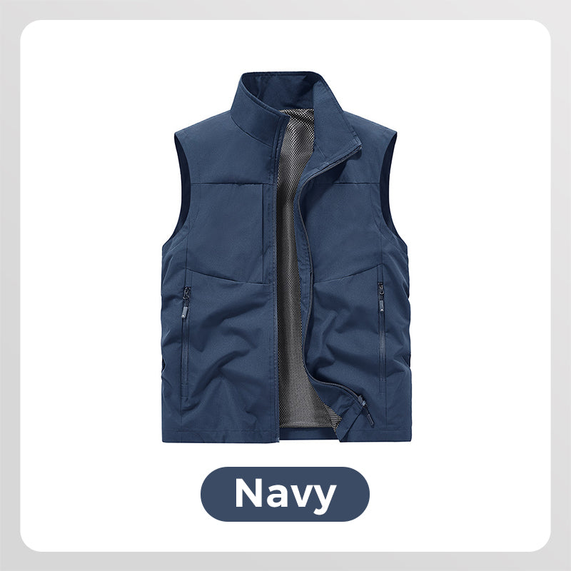Chaleco utilitario impermeable para hombre