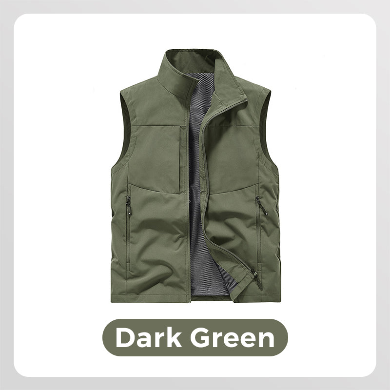 Chaleco utilitario impermeable para hombre