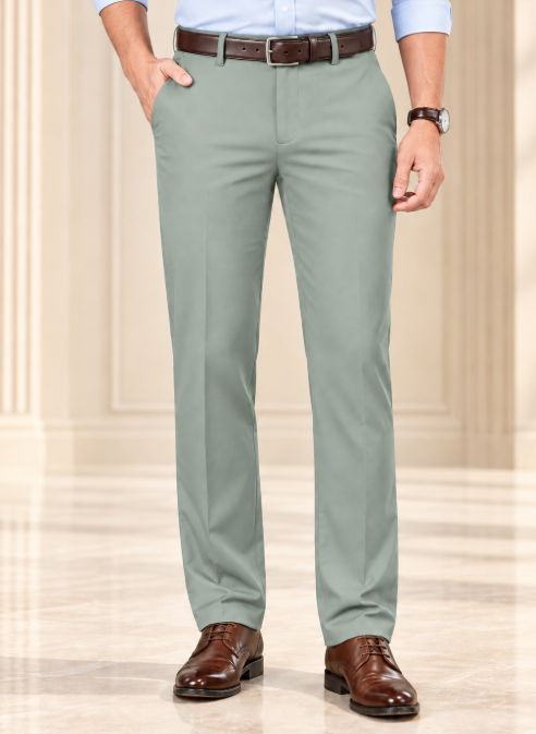 Pantalones clásicos de corte recto