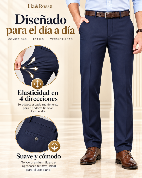 Pantalones clásicos de corte recto