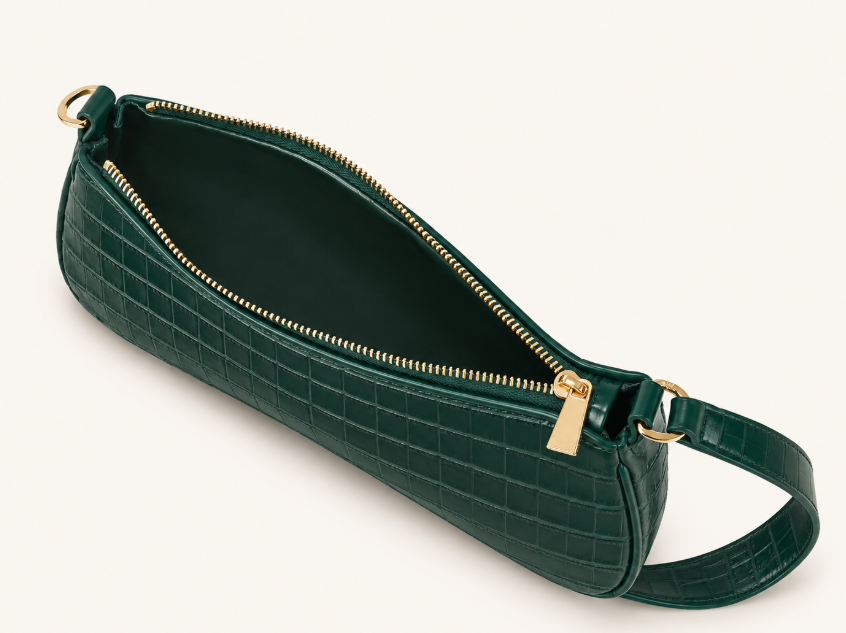 Bolso de hombro Eva - Cocodrilo marrón