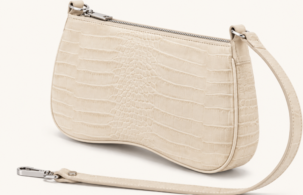 Bolso de hombro Eva - Cocodrilo marrón