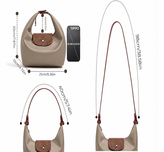 ÉLENA | Bolso mini de hombro estilo hobo