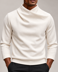 Top moderno de cuello alto cruzado