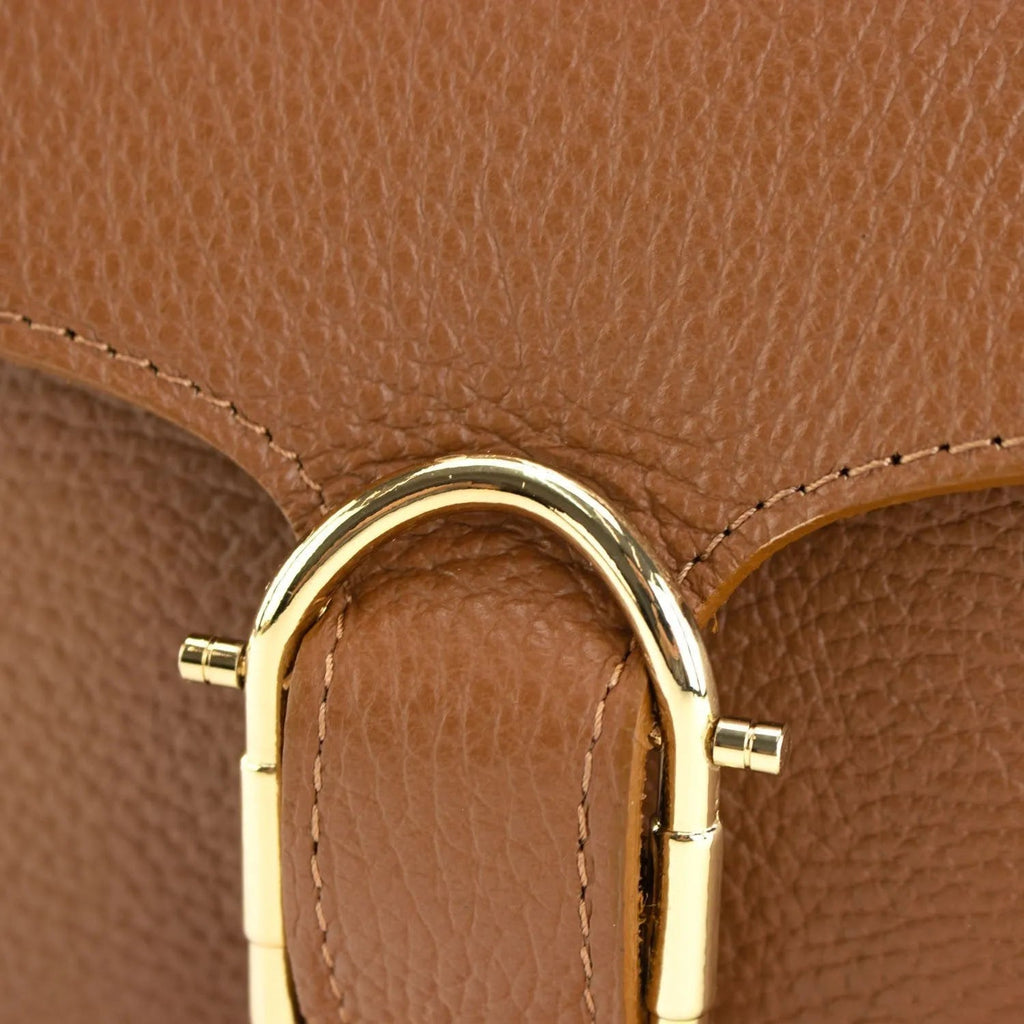 Bandolera Piel Pregato Fíbula Camel
