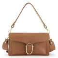Bandolera Piel Pregato Fíbula Camel