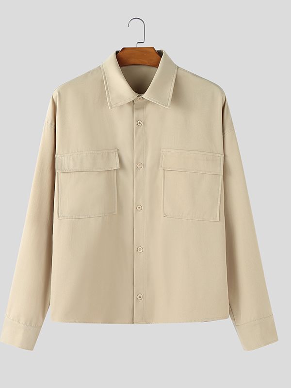 Chaqueta de Manga Larga para Hombre con Diseño de Bolsillos 3D