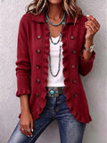 Dolores | Chaqueta de Punto Rojo Rubí