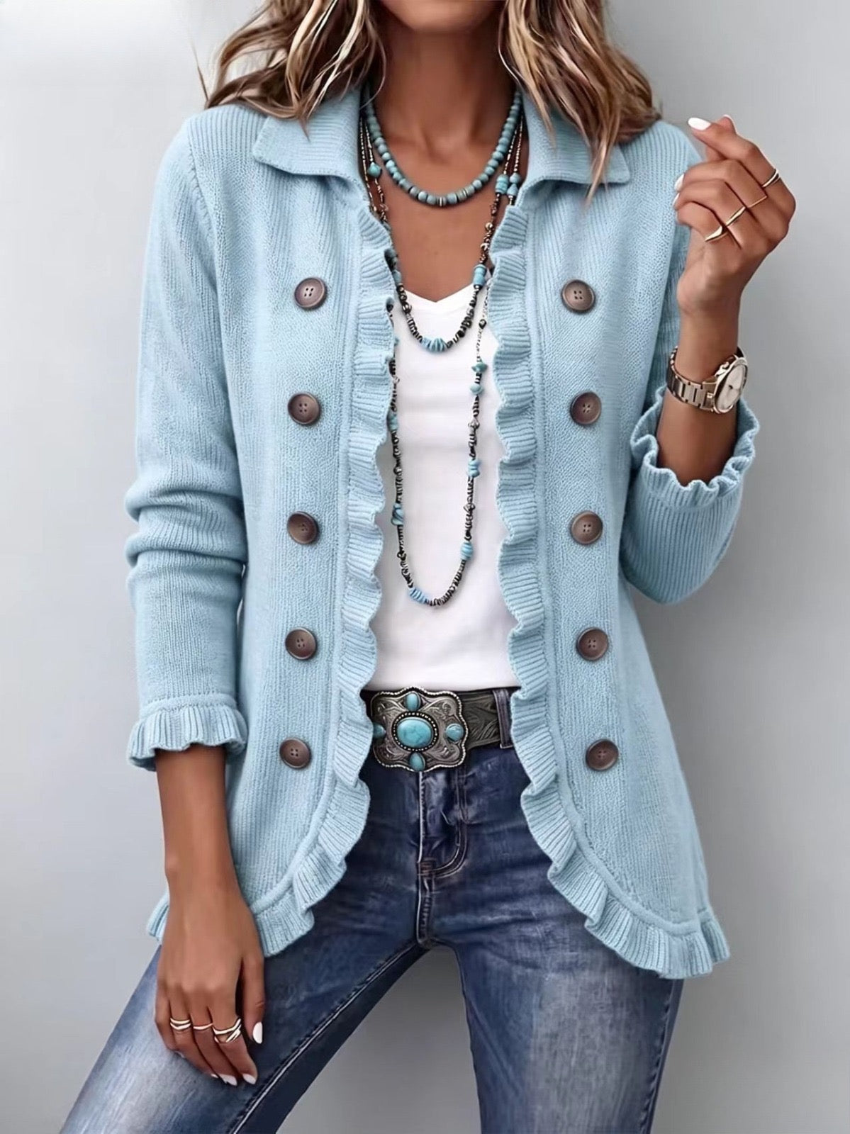Sagrario | Chaqueta de Punto Azul