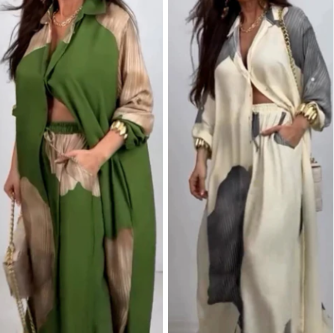 Conjunto de Mujer con Camisa Larga