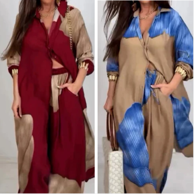 Conjunto de Mujer con Camisa Larga