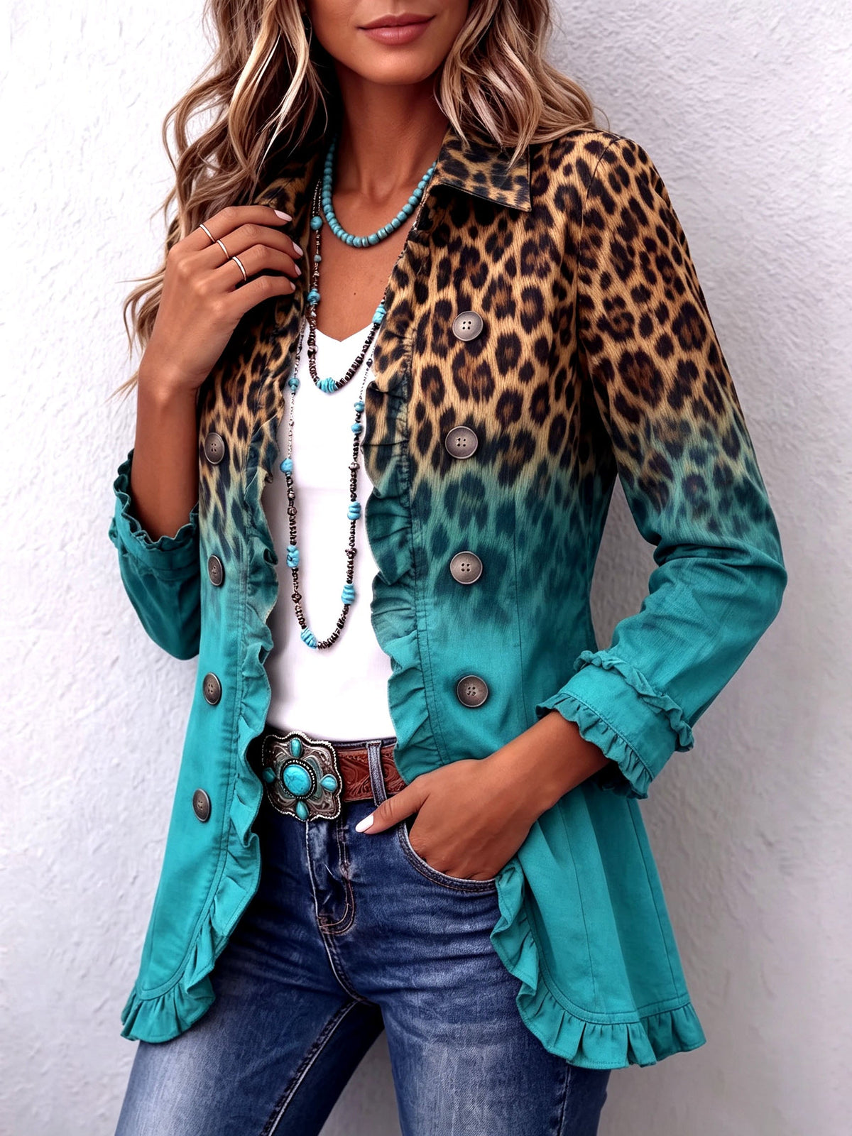 Herminia | Chaqueta Blazer Leopardo