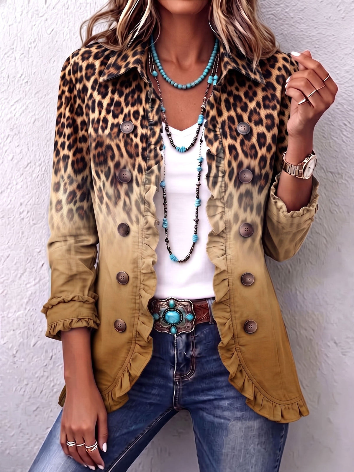 Herminia | Chaqueta Blazer Leopardo