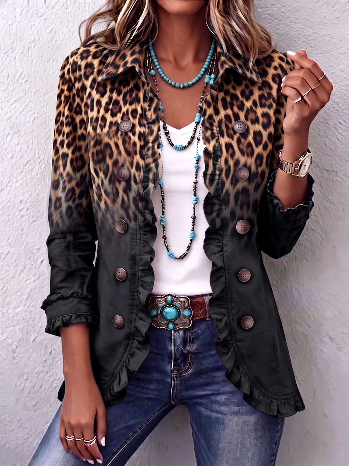 Águeda | Chaqueta Blazer Leopardo