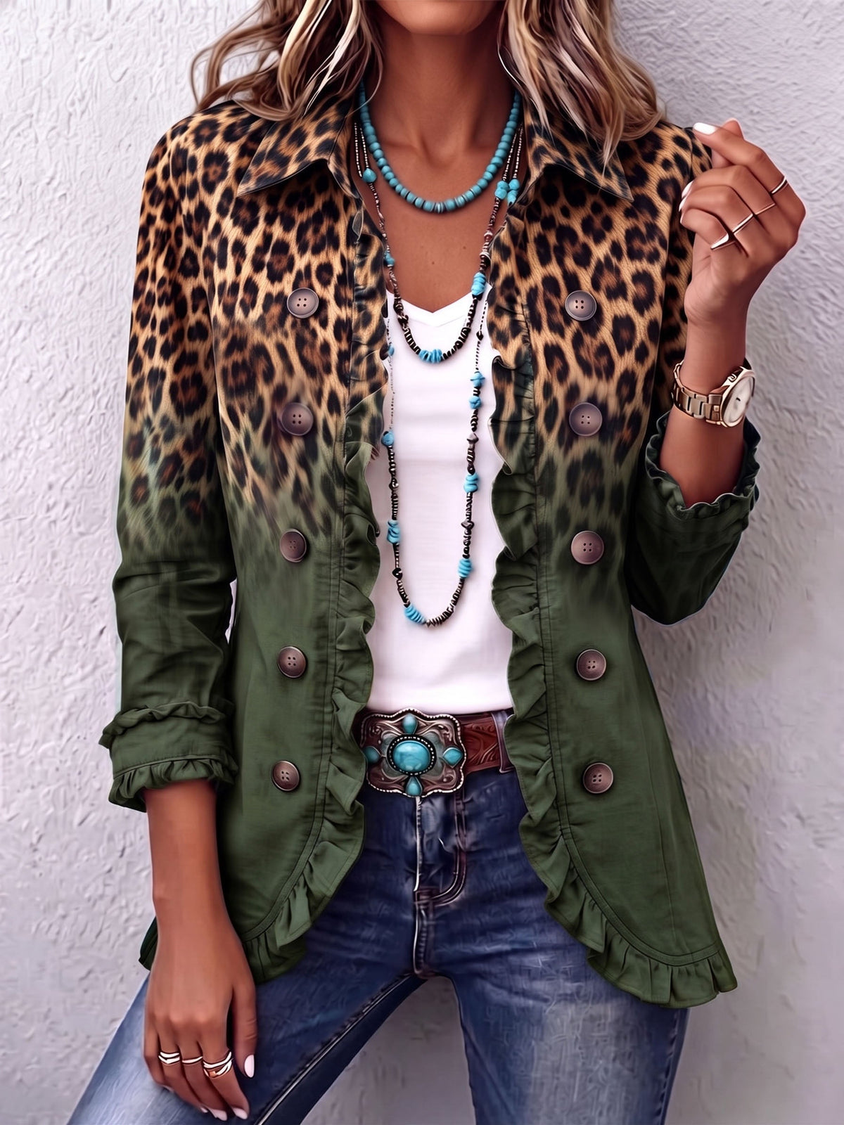 Herminia | Chaqueta Blazer Leopardo
