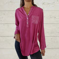 Camiseta de mujer con escote en V