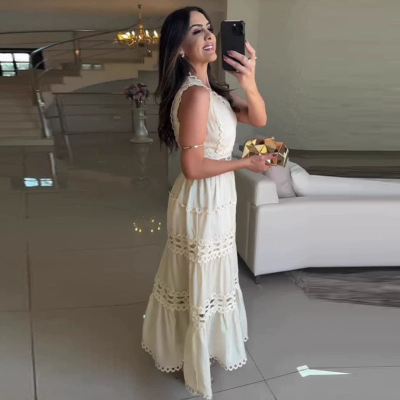 Vestido sin mangas con escote en V
