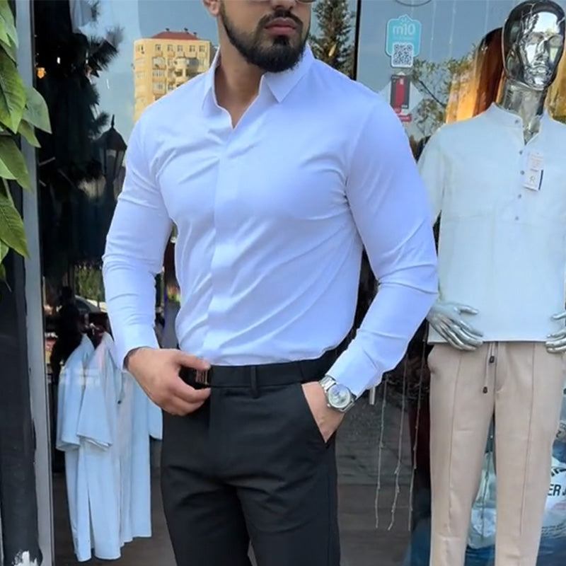 Camisa Casual de Corte Entallado