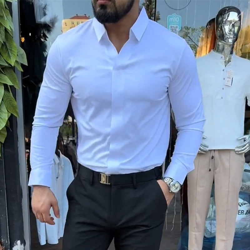 Camisa Casual de Corte Entallado
