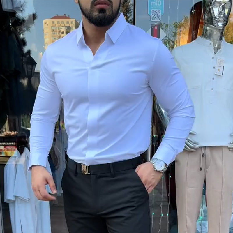 Camisa Casual de Corte Entallado