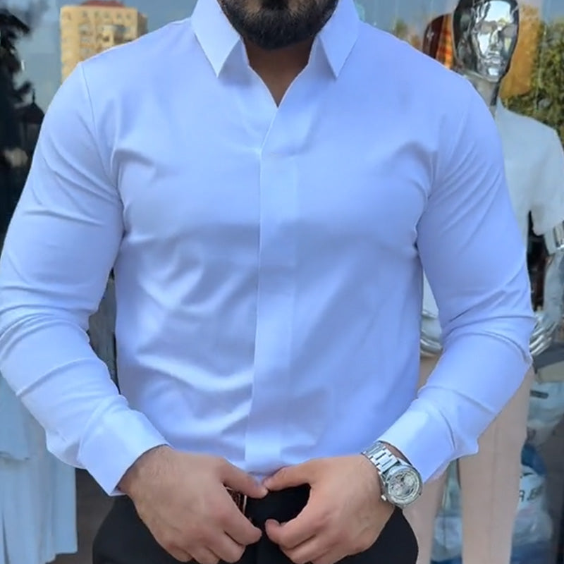 Camisa Casual de Corte Entallado